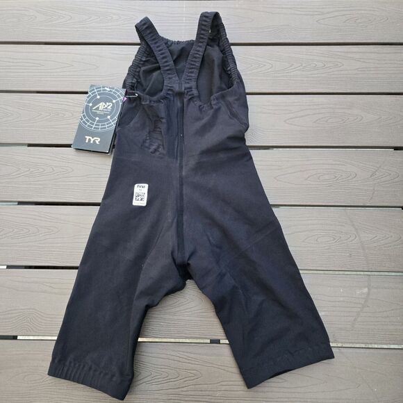 TYR Women's AP12 Closed Back Short John Speed Suit Techsuit Black Sz 24 FINA New - Picture 2 of 5